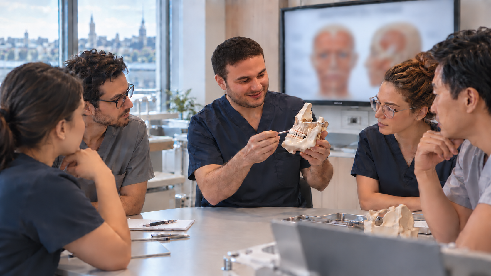 Dentistes participant à une activité de formation continue